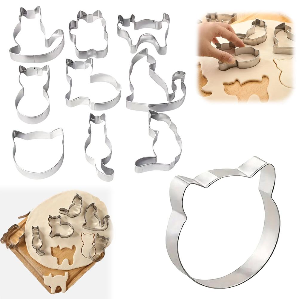 Cookies Pack - 9Pcs Cat Cookie Cutters Set Assorted