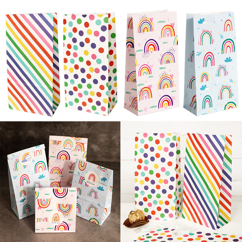 Cookies Pack - Small Paper Bags Rainbow Printed Candy