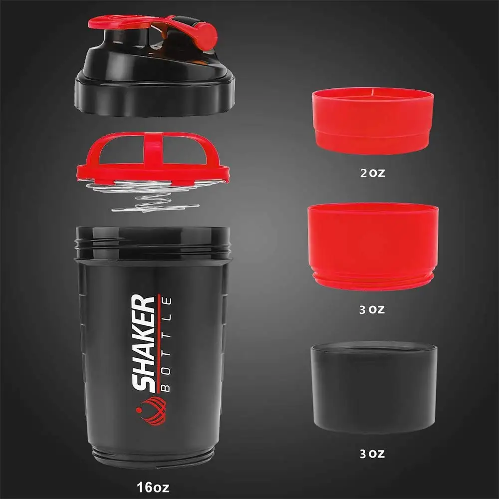 Protein Bar - 500ml Layered Protein Bottle Powder Shaker