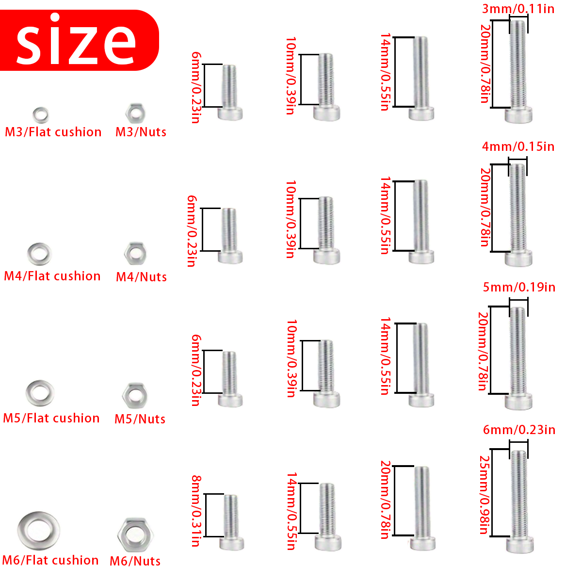 670 PCS Stainless Steel Hexago - Nuts Mix review and price