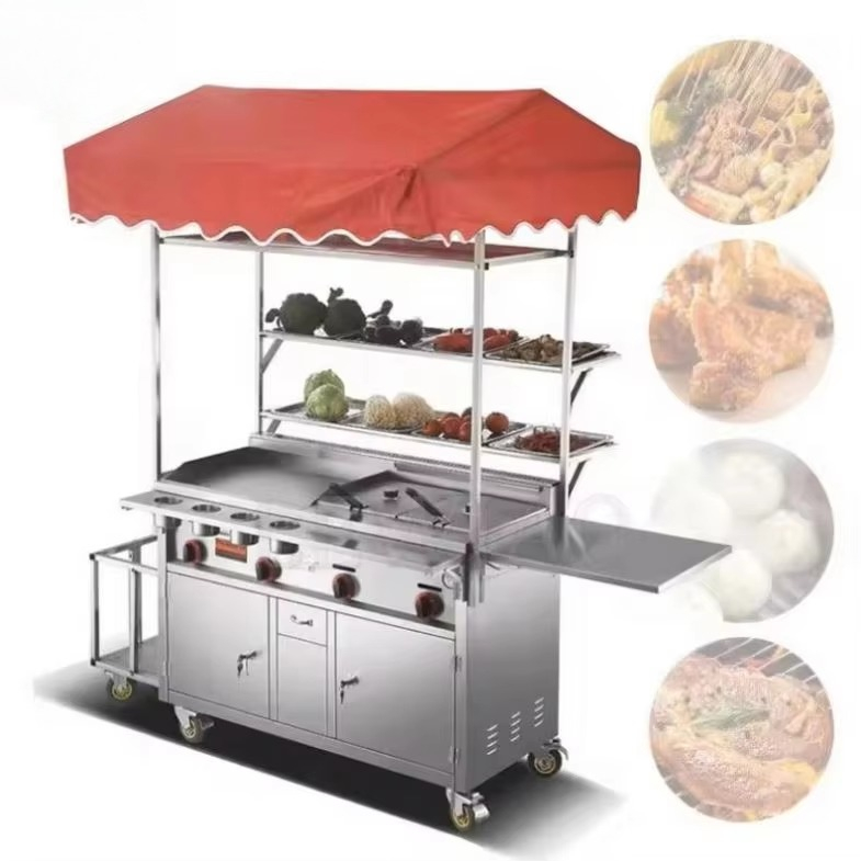 Mobile Food Cart Trailer Stain - Food Snacks Catering review and price