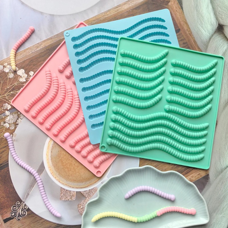 Silicone Gummy Worm Mold Non-S - Gummy Candy review and price