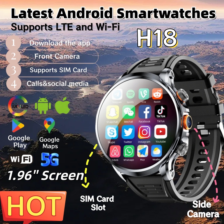 NEW 4G Android H18 Smart Watch - Seaweed Snack review and price