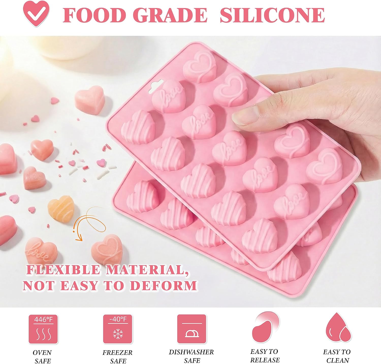 Heart Silicone Molds,Heart Cho - Gummy Candy review and price