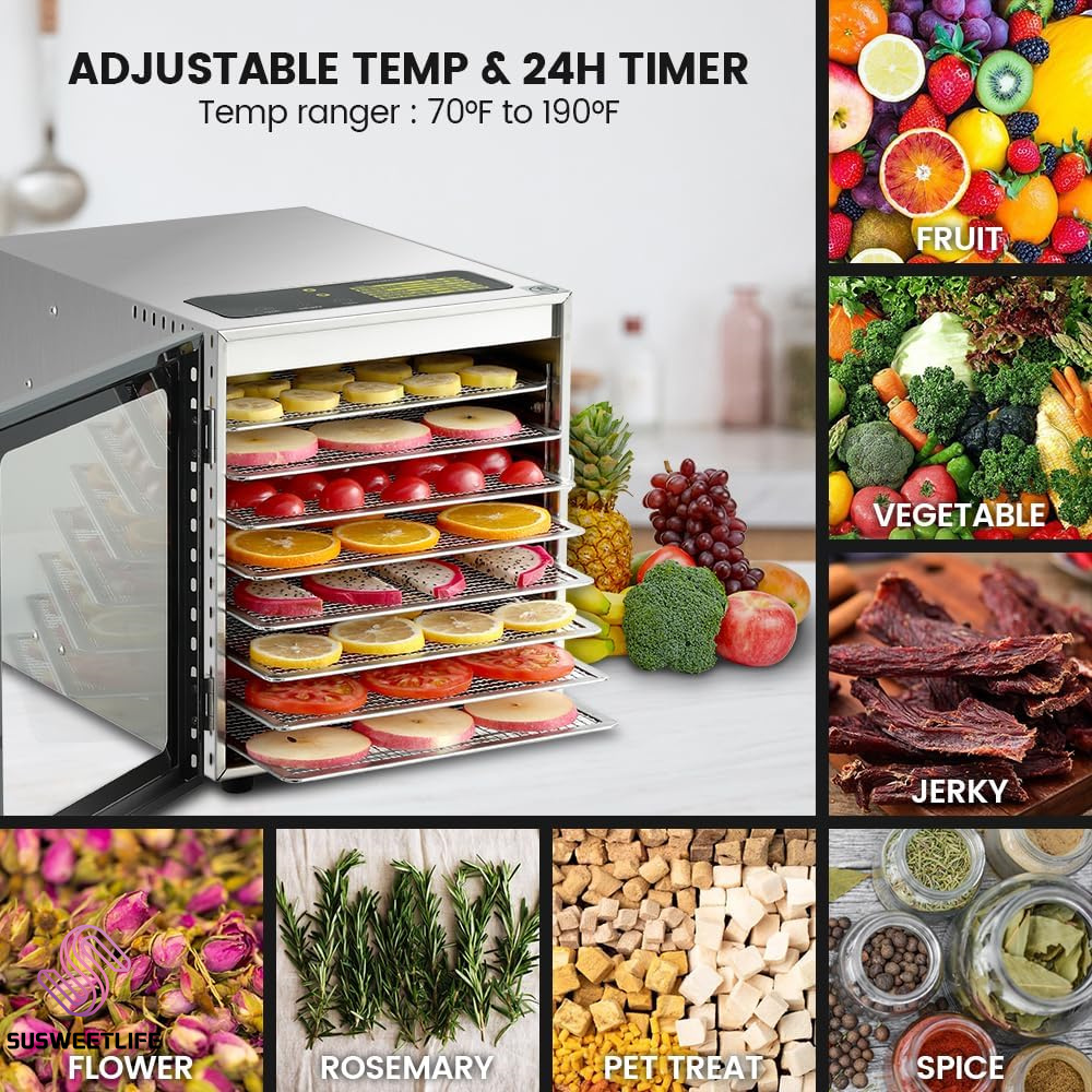 500W 8-Tray Large Capacity Foo - Healthy Snacks Food review and price