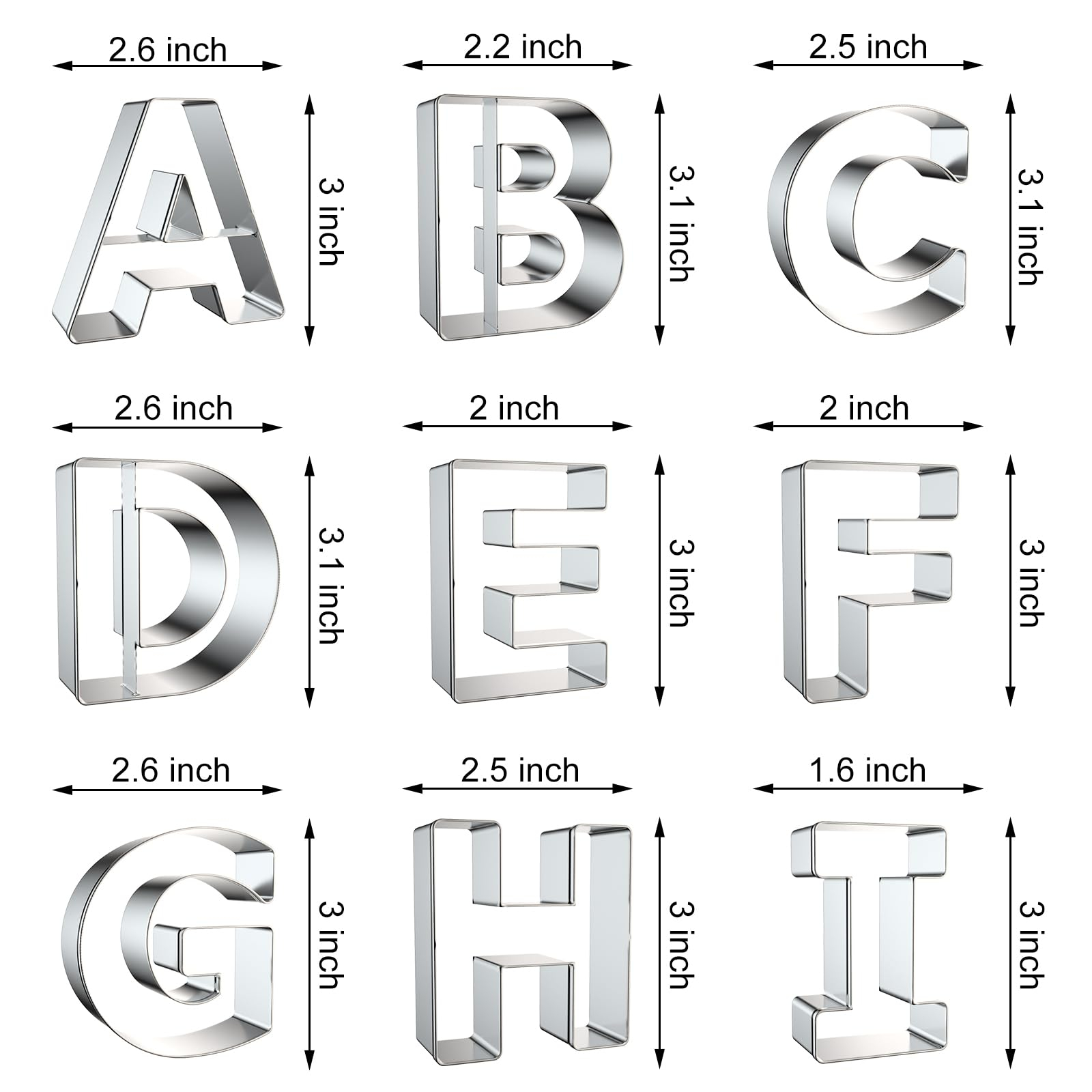 Letter Cookie Cutters Shapes - - Cookies Pack review and price