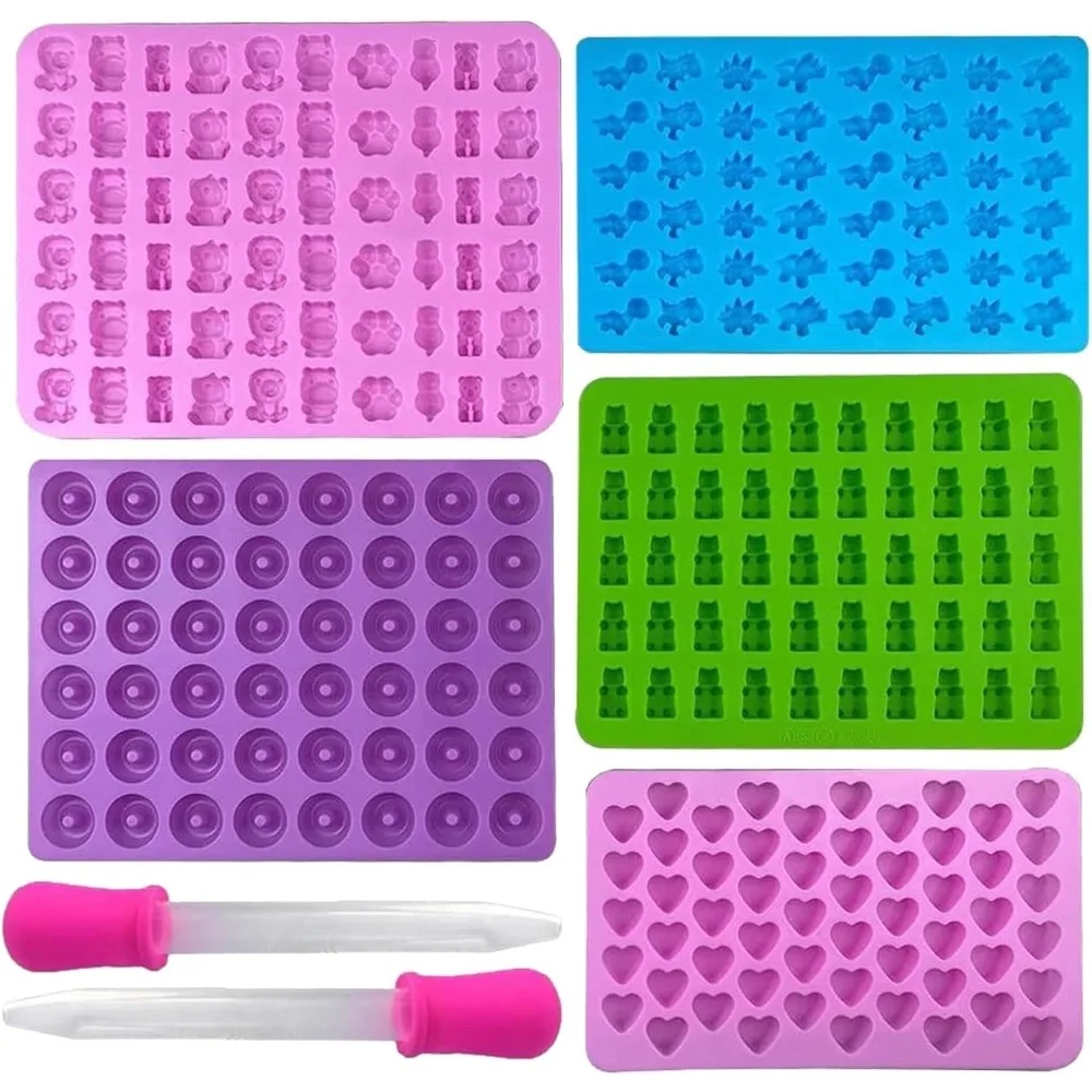 5Pcs Candy Silicone Moulds wit - Gummy Candy review and price